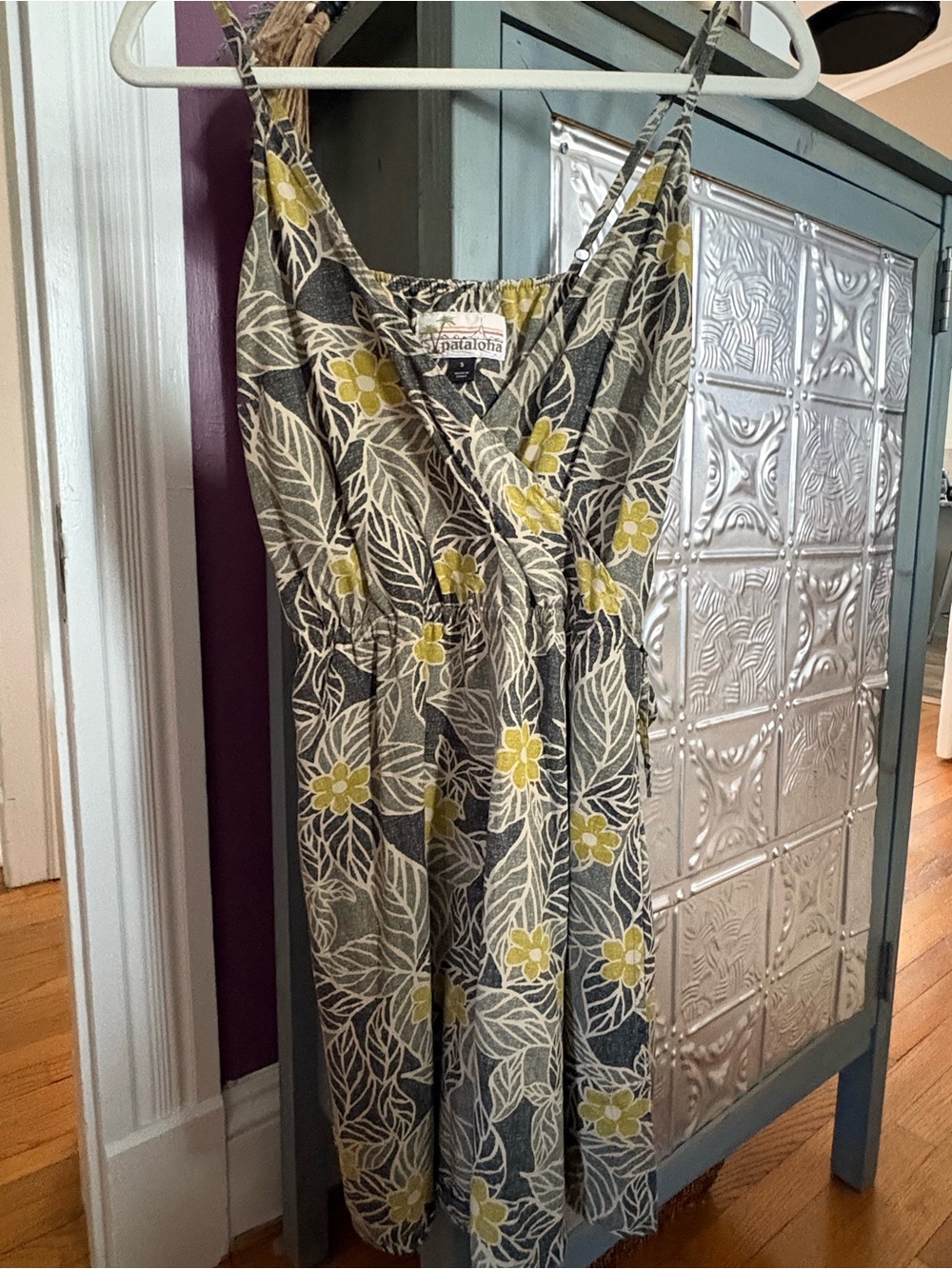Patagonia -Pataloha Yellow Floral Leaf-Print Sundress